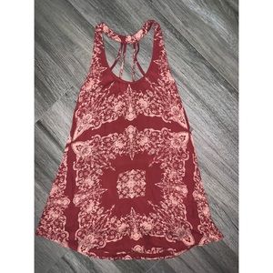 O’Neill Dark Red/Blush Patterned Dress